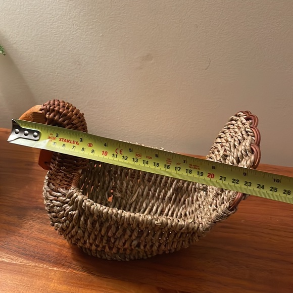 Wicker turkey basket thanksgiving table setting autumn decor vintage - Picture 9 of 9